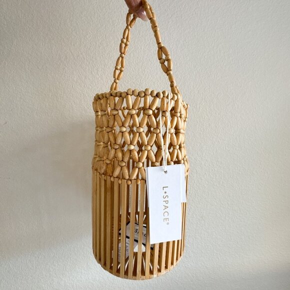 L Space Bamboo Casanova Bucket Top Handle Bag - Picture 3 of 10